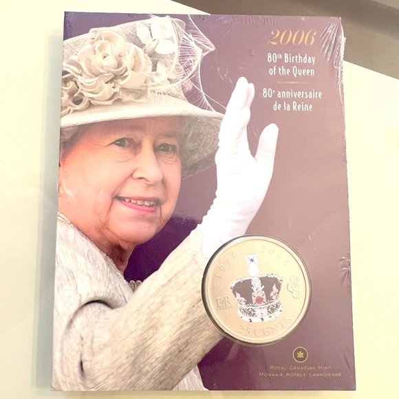 2006 Canada 'Queen Elizabeth II 80th Birthday' Oversized 25 Cent Coin! - Picture 1 of 8
